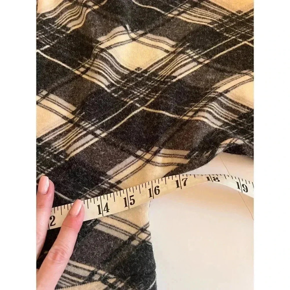 Black and gray plaid kimono sleeves vintage sweater dress size small - Picture 5 of 7